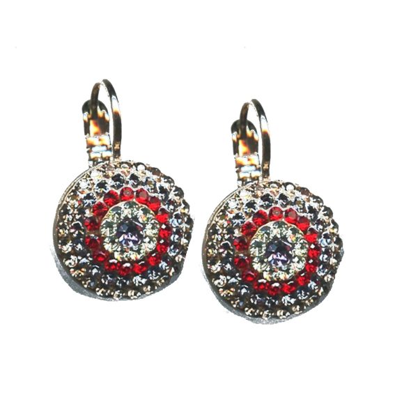 Earrings By Mariana Woman Chic Denim blue and violet Swarovski Crystals