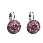 Earrings By Mariana Woman Lovely Cyclamen Opal and Ruby Swarovski Crystals