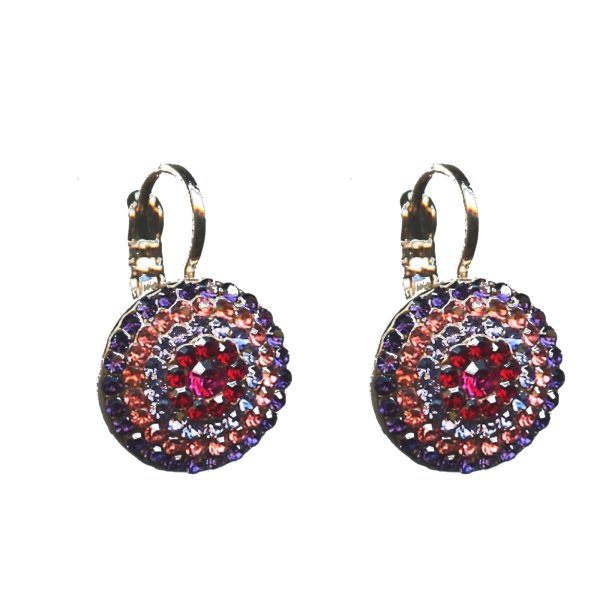 Earrings By Mariana Woman Lovely Cyclamen Opal and Ruby Swarovski Crystals