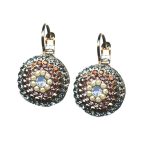 Earrings By Mariana Woman Chic Blues and Sand Iridescent Swarovski Crystals - Image 2