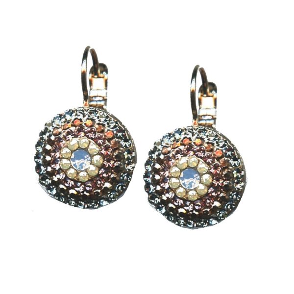 Earrings By Mariana Woman Chic Blues and Sand Iridescent Swarovski Crystals