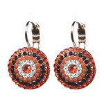Earrings By Mariana Woman Chic Light aqua pearl and jet black Swarovski Crystals - Image 2