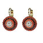Earrings By Mariana Woman Lovely Siam and Red Opal and Clear Swarovski Crystals - Image 2