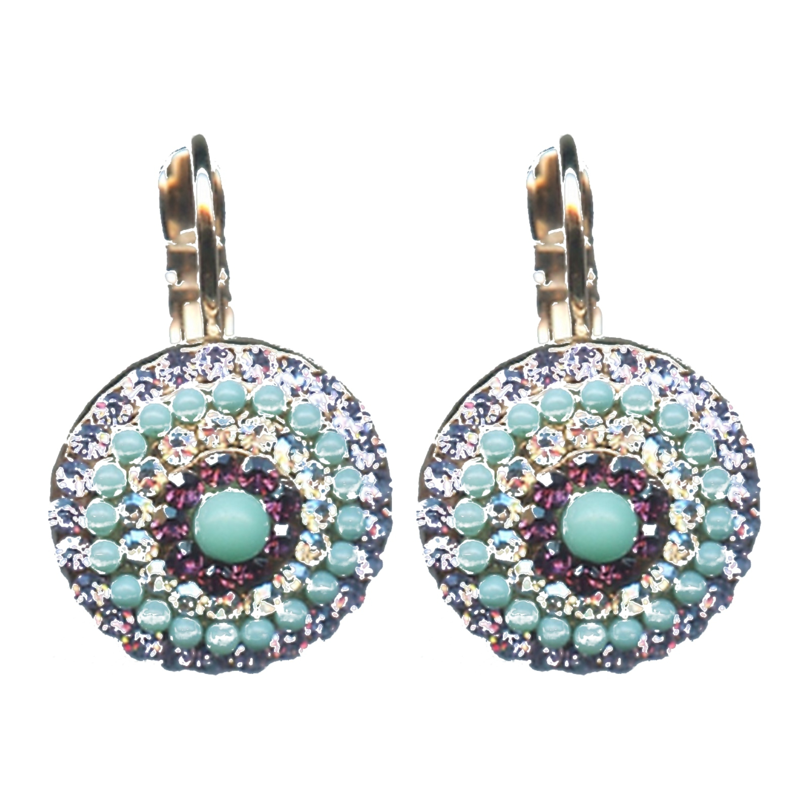 E-1193-1107-SP6 Earrings By Mariana Woman Light amethyst and Crystal Swarovski Crystals - Image 1