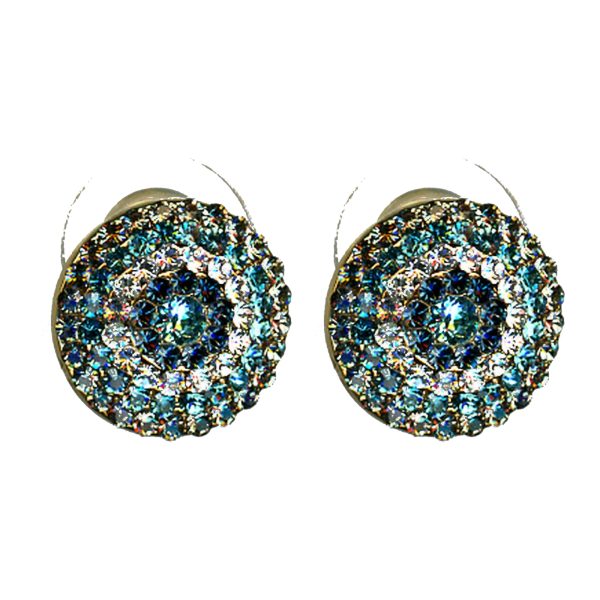 Earrings By Mariana Woman Feminine Montana and Teal Swarovski Crystals