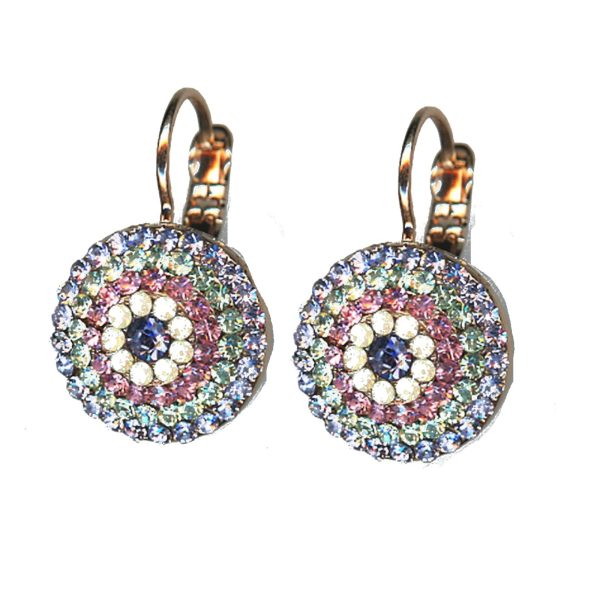 Earrings By Mariana Woman Stylish Cyclamen Opal and Tanzanite Swarovski Crystals