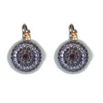 Earrings By Mariana Woman Amethyst and Tanzanite and Cyclamen Swarovski Crystals - Image 2
