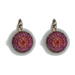 Earrings By Mariana Woman Contemporary Fuchsia and Siam Swarovski Crystals - Image 2