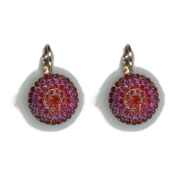 Earrings By Mariana Woman Contemporary Fuchsia and Siam Swarovski Crystals