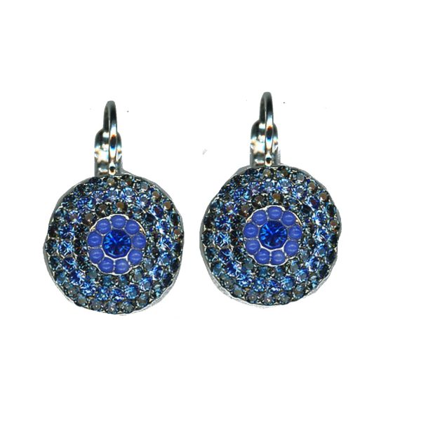 Earrings By Mariana Woman Refined Sapphire and Montana Blue Swarovski Crystals