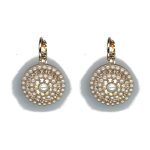 Earrings By Mariana Woman Chic Golden Shadow and Light Peach Swarovski Crystals - Image 2