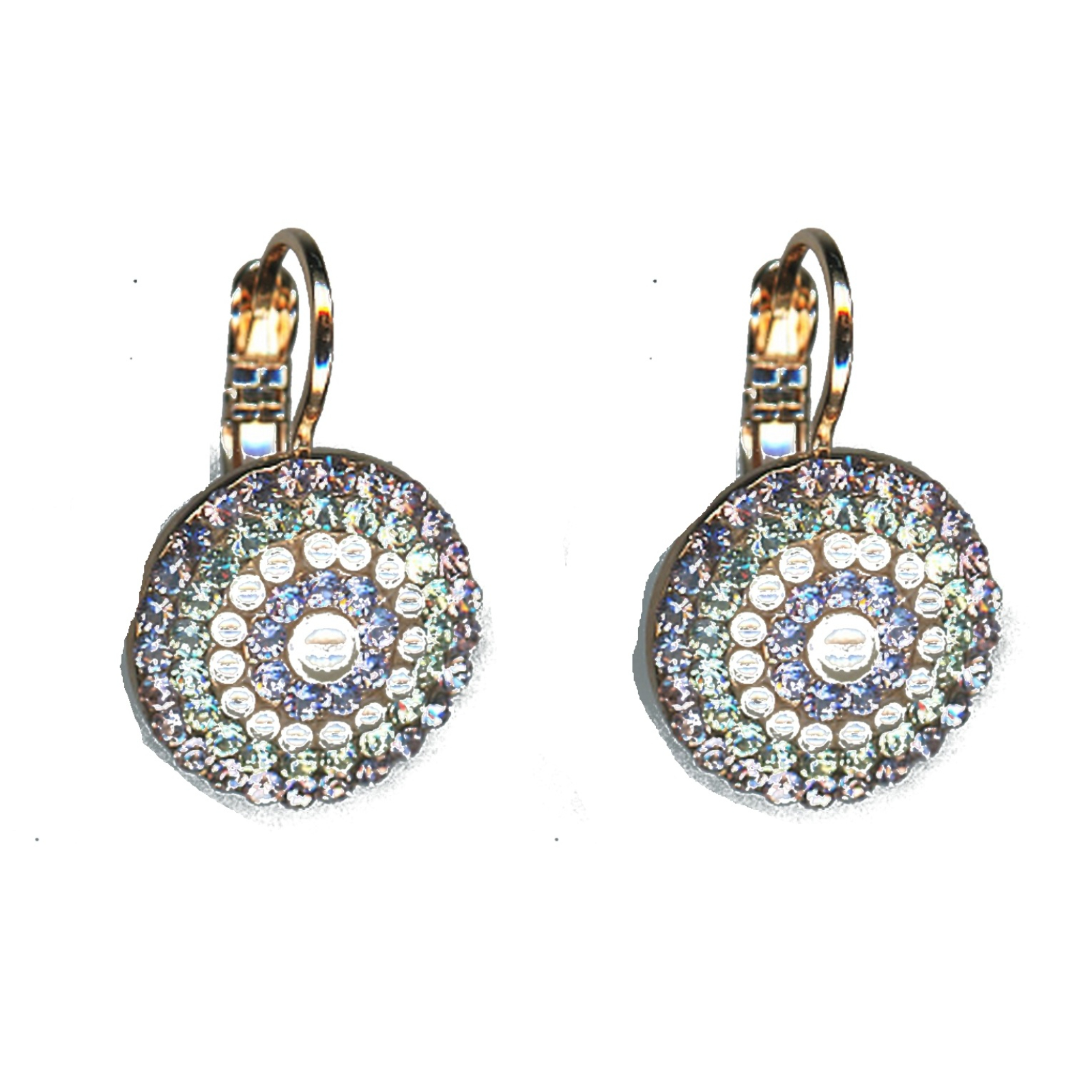 E-1193-1148-SP6 Earrings By Mariana Woman Classic Peridot and Seafoam Swarovski Crystals - Image 1