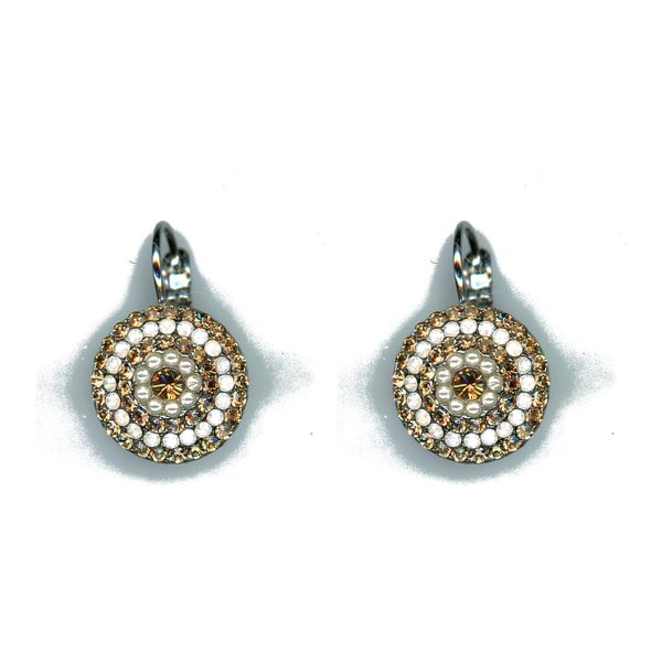 Earrings By Mariana Woman Romantic Pearl and Moonlight Swarovski Crystals