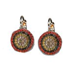 Earrings By Mariana Woman Timeless Red and Hyacinth Swarovski Crystals