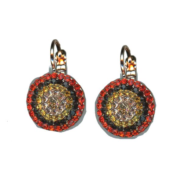 Earrings By Mariana Woman Timeless Red and Hyacinth Swarovski Crystals