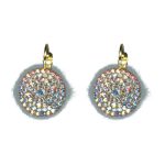 Earrings By Mariana Woman Contemporary White Patina and AB Swarovski Crystals - Image 2