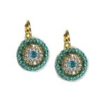 Earrings By Mariana Woman Refined Emerald and Clear Swarovski Crystals