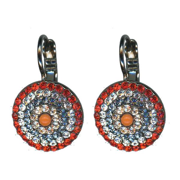 Earrings By Mariana Woman Glamorous hyacinth and light peach Swarovski Crystals