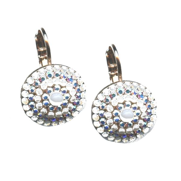 Earrings By Mariana Woman Pacific Opal and Turquoise Blue Swarovski Crystals