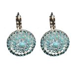 Earrings By Mariana Woman Modern Blue Quartz and Pacific Opal Swarovski Crystals - Image 2
