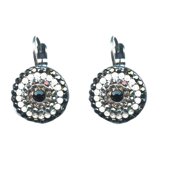 Earrings By Mariana Woman Chic hematite and jet black Swarovski Crystals