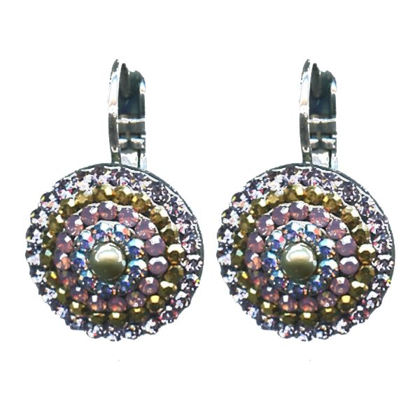 Earrings By Mariana Woman Chic Deep Purple and Lavender Swarovski Crystals