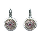 Earrings By Mariana Woman Modern Light Rose and Jonquil Swarovski Crystals - Image 2
