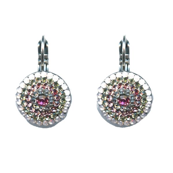 Earrings By Mariana Woman Modern Light Rose and Jonquil Swarovski Crystals