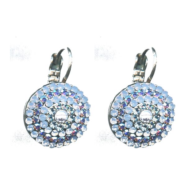 Earrings By Mariana Woman Striking Pale Blue and Frosted Blue Swarovski Crystals
