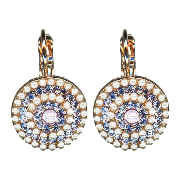 Earrings By Mariana Woman Eye-Catching Violet and Tanzanite Swarovski Crystals