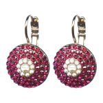 Earrings By Mariana Woman Timeless Moonlight and Ruby Swarovski Crystals - Image 2