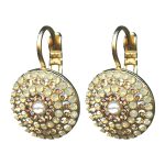 Earrings By Mariana Woman Sand Opal and Golden Shadow and Swarovski Crystals - Image 2