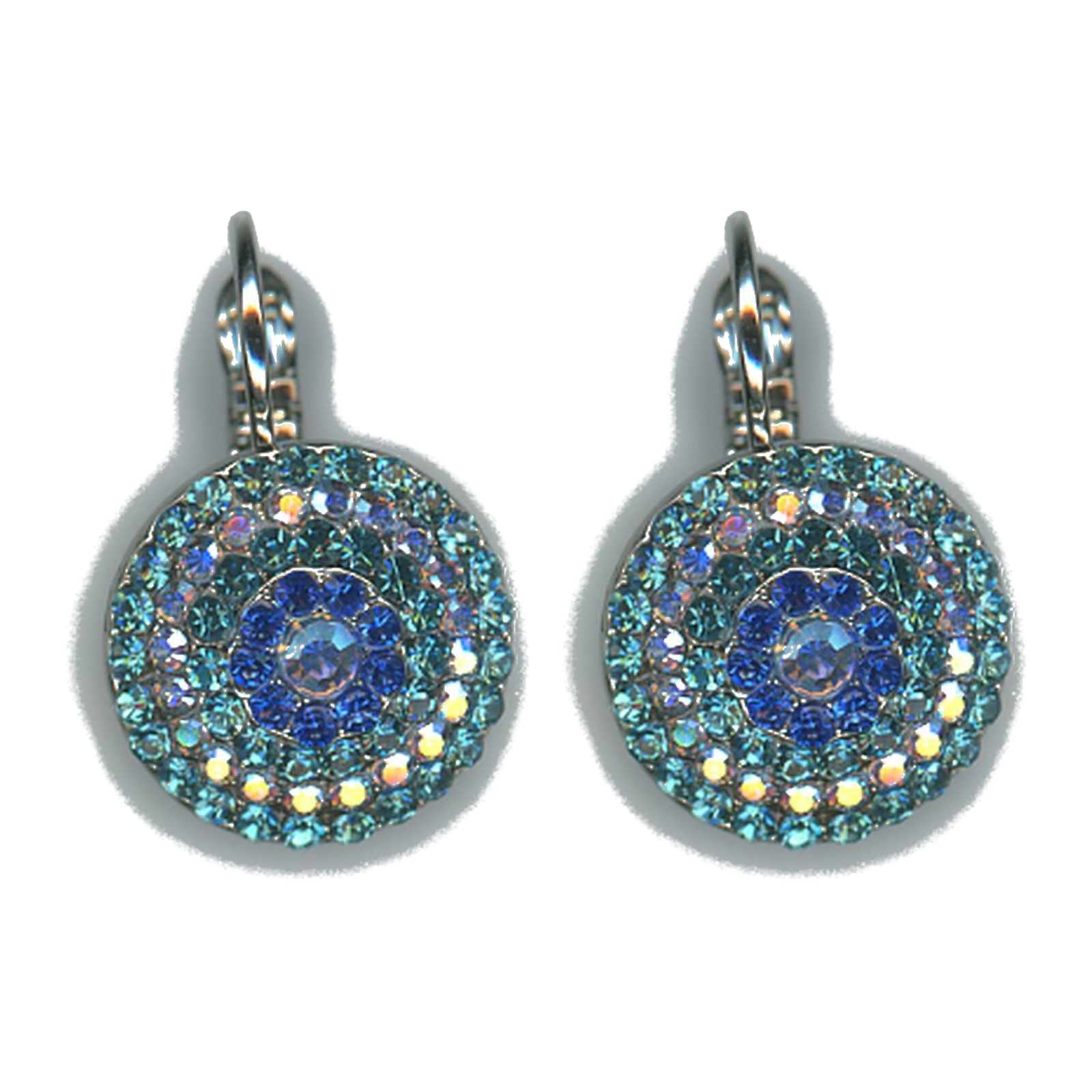 E-1193-140-4-SP6 Earrings By Mariana Woman Delicate Blue and Laguna Delite Swarovski Crystals - Image 1