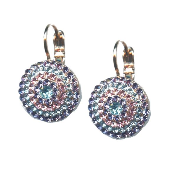 Earrings By Mariana Woman Dazzling Lt.Olive Swarovski Crystals