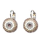 Earrings By Mariana Woman Light Colorado Topaz and Light Swarovski Crystals - Image 2