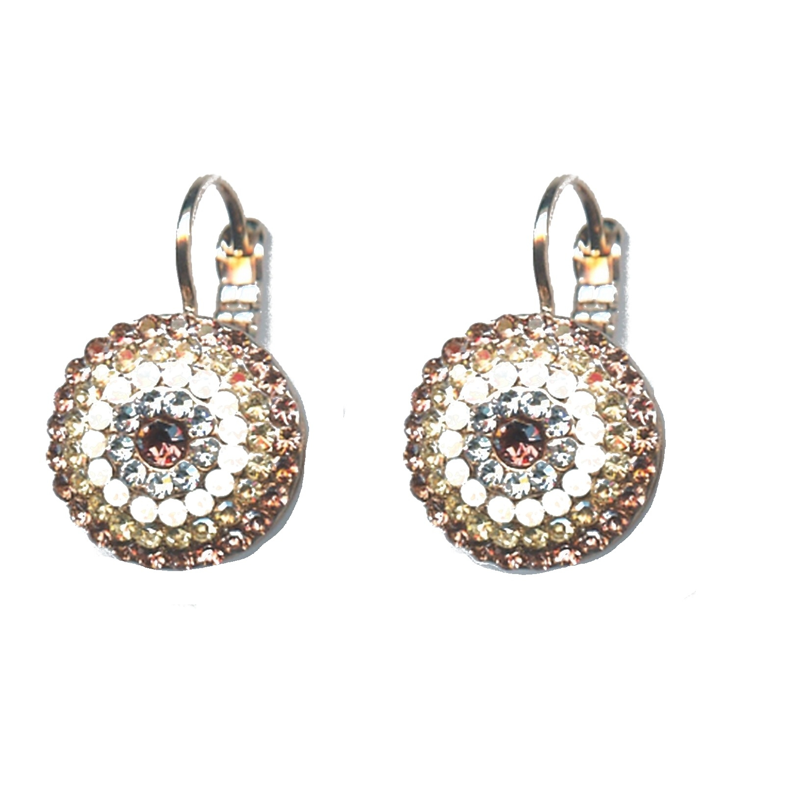 E-1193-146-SP6 Earrings By Mariana Woman Light Colorado Topaz and Light Swarovski Crystals - Image 1