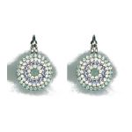 Earrings By Mariana Woman Charming Peridot and Violet Ice Swarovski Crystals - Image 2