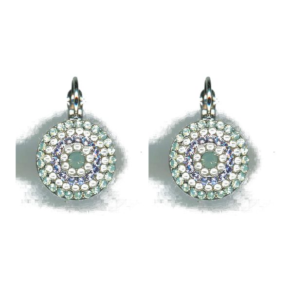 Earrings By Mariana Woman Charming Peridot and Violet Ice Swarovski Crystals