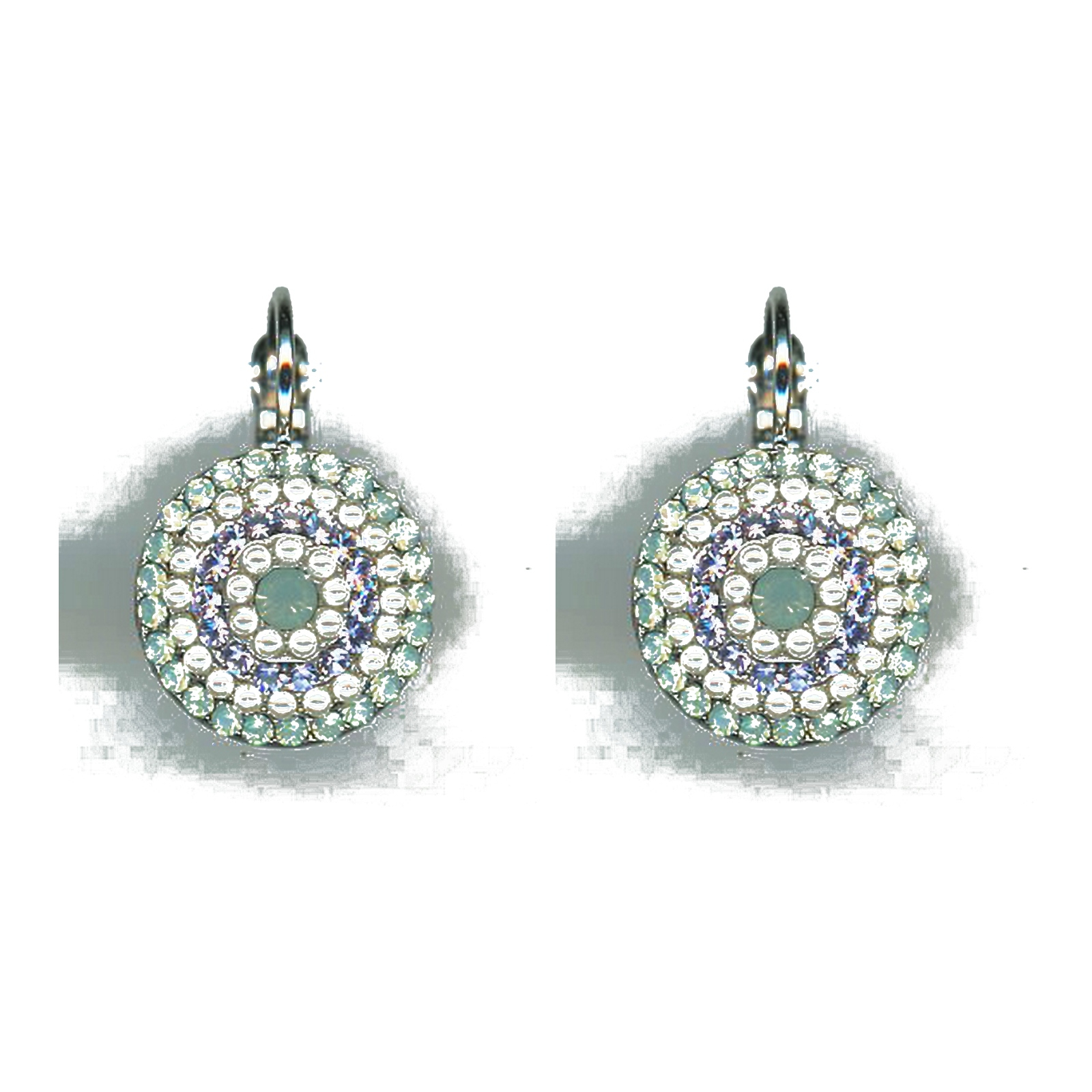 E-1193-1515-SP6 Earrings By Mariana Woman Charming Peridot and Violet Ice Swarovski Crystals - Image 1