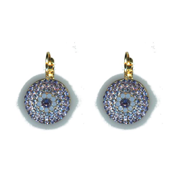 Earrings By Mariana Woman Chic Turquoise and Light Sapphire Swarovski Crystals
