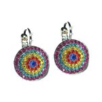 Earrings By Mariana Woman Chic and Coral and Teal Swarovski Crystals - Image 2
