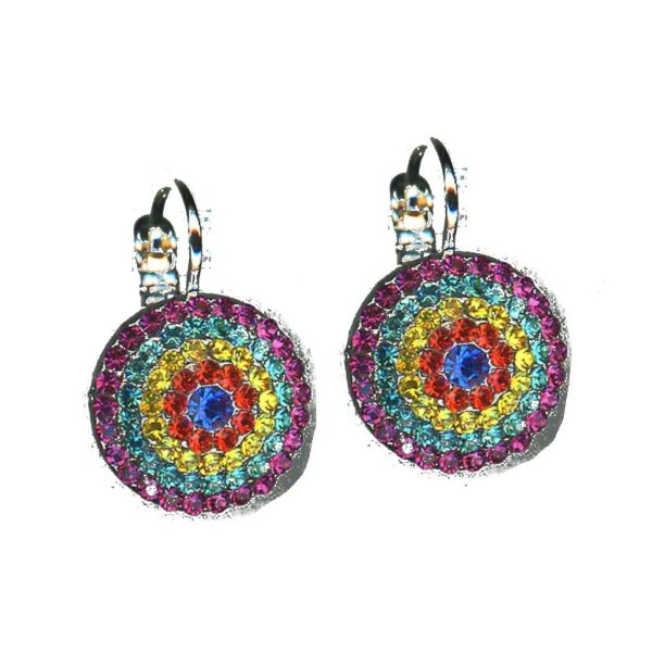 Earrings By Mariana Woman Chic and Coral and Teal Swarovski Crystals