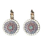 Earrings By Mariana Woman Glamorous Light Amethyst and Violet Swarovski Crystals - Image 2