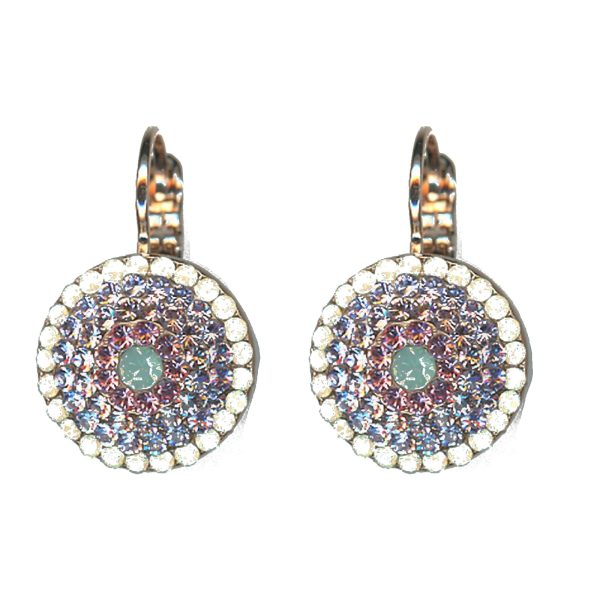 Earrings By Mariana Woman Glamorous Light Amethyst and Violet Swarovski Crystals