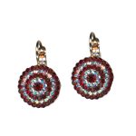 Earrings By Mariana Woman Vibrant Siam and AB Swarovski Crystals - Image 2