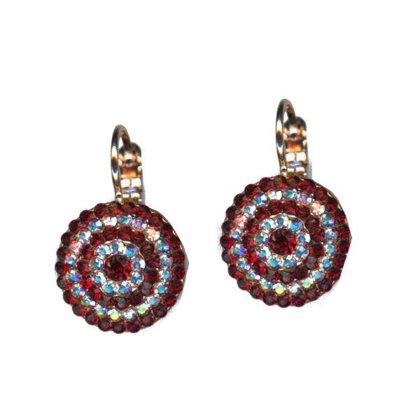 Earrings By Mariana Woman Vibrant Siam and AB Swarovski Crystals