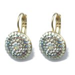 Earrings By Mariana Woman Chrysolite Opal and Clear and AB Swarovski Crystals - Image 2