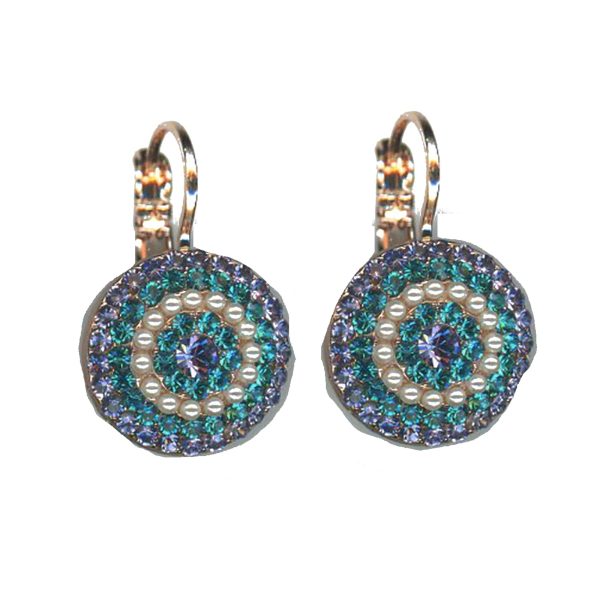 Earrings By Mariana Woman Violet Ice and Tanzanite Ice and AB Swarovski Crystals