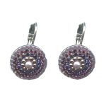 Earrings By Mariana Woman Lavender Opalescent and Purple AB Swarovski Crystals - Image 2