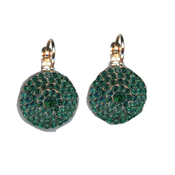 Earrings By Mariana Woman Graceful Emerald Swarovski Crystals